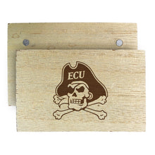 Load image into Gallery viewer, East Carolina Pirates Wooden 2&quot; x 3&quot; Fridge Magnet Officially Licensed Collegiate Product
