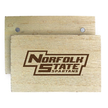 Load image into Gallery viewer, Norfolk State University Wooden 2&quot; x 3&quot; Fridge Magnet Officially Licensed Collegiate Product
