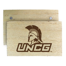 Load image into Gallery viewer, North Carolina Greensboro Spartans Wooden 2&quot; x 3&quot; Fridge Magnet Officially Licensed Collegiate Product
