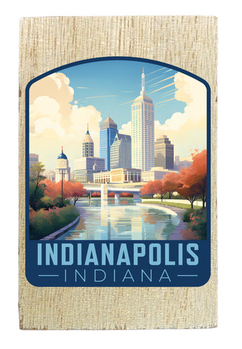 Indianapolis Indiana Design A Souvenir Wooden 2