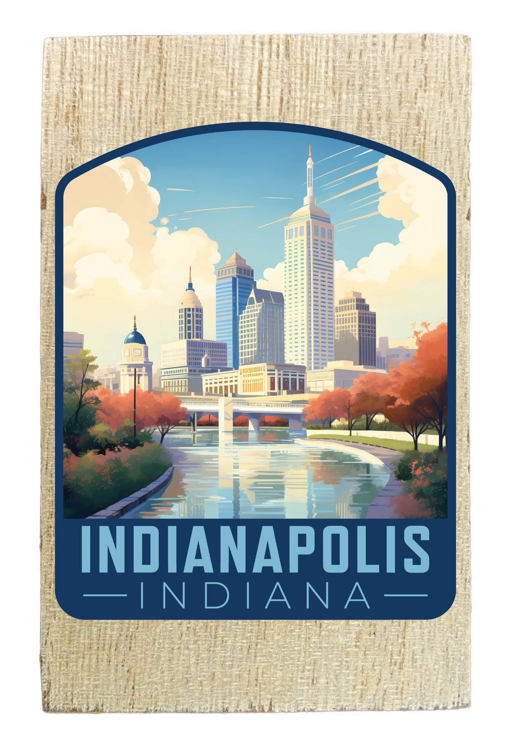 Indianapolis Indiana Design A Souvenir Wooden 2