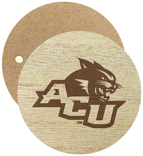 Abilene Christian University Engraved Round Wooden 2.5