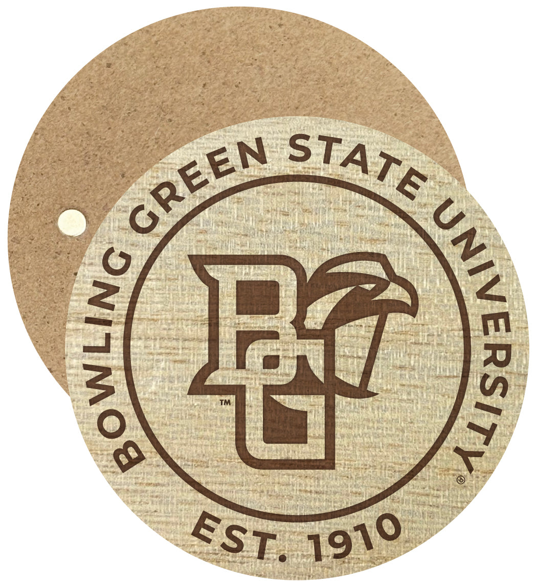 Bowling Green Falcons Engraved Round Wooden 2.5