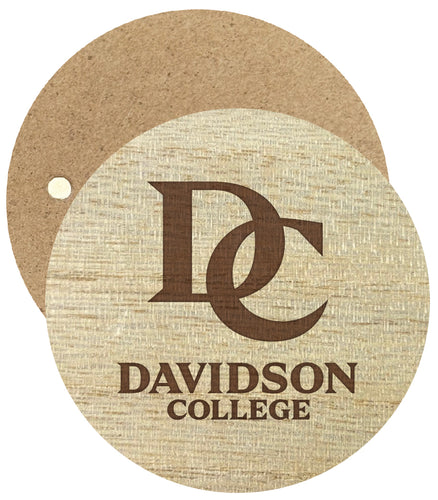 Davidson College Engraved Round Wooden 2.5