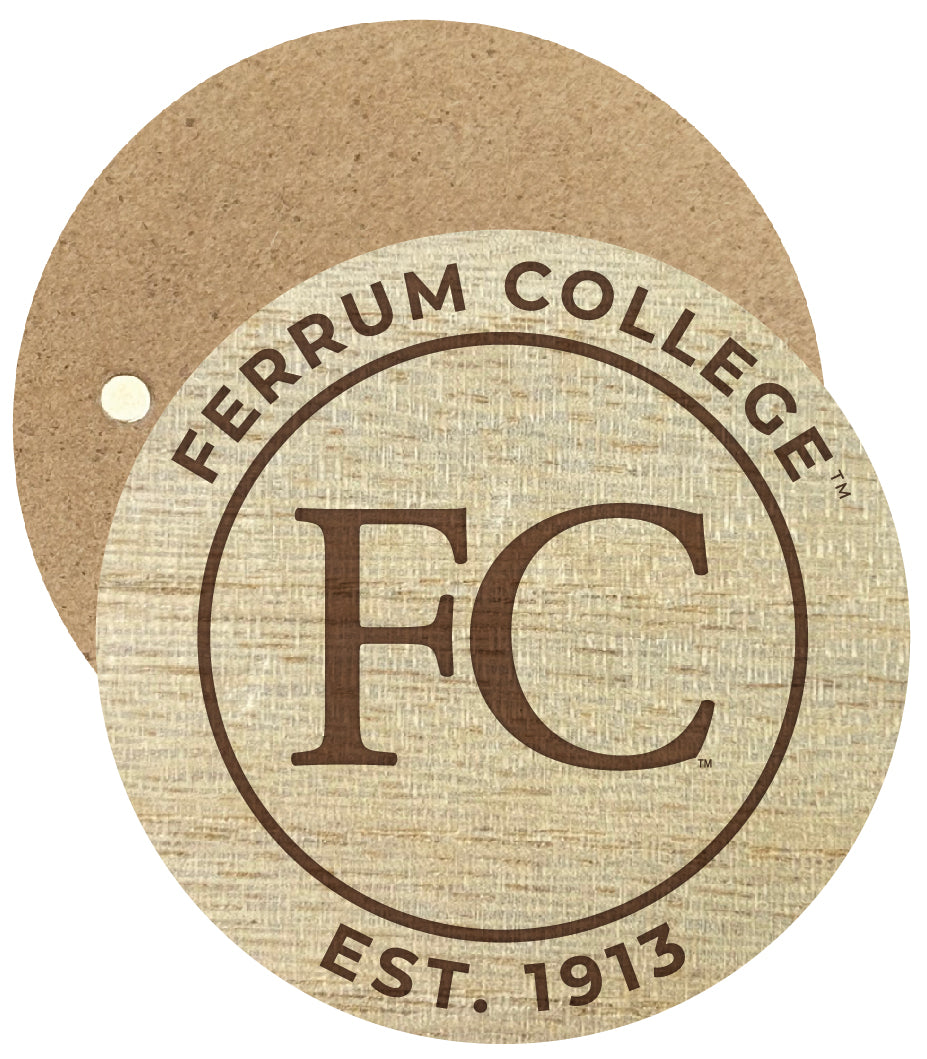 Ferrum College Engraved Round Wooden 2.5