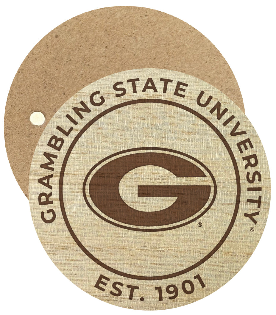 Grambling State Tigers Engraved Round Wooden 2.5