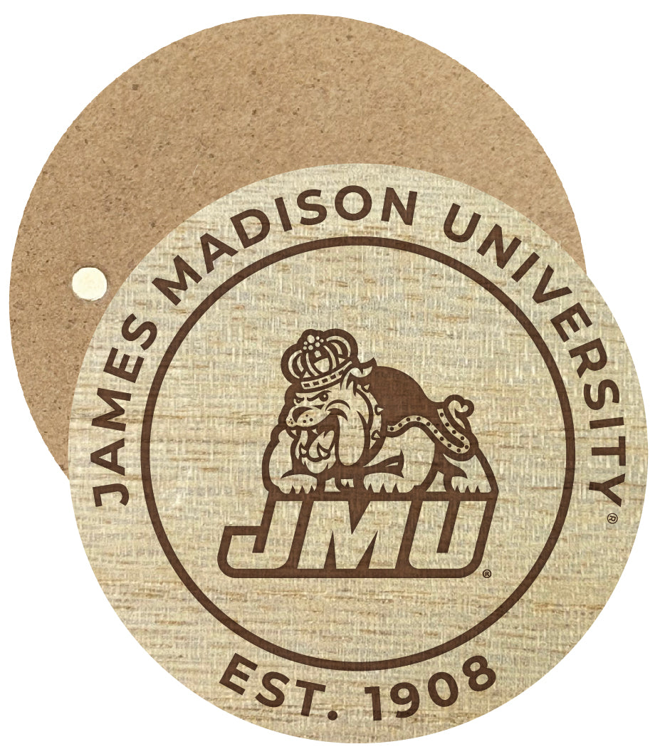 James Madison Dukes Engraved Round Wooden 2.5