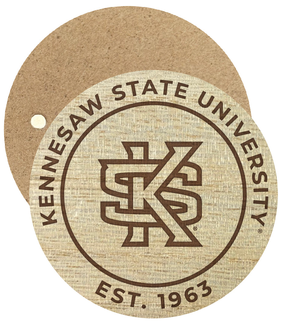 Kennesaw State University Engraved Round Wooden 2.5