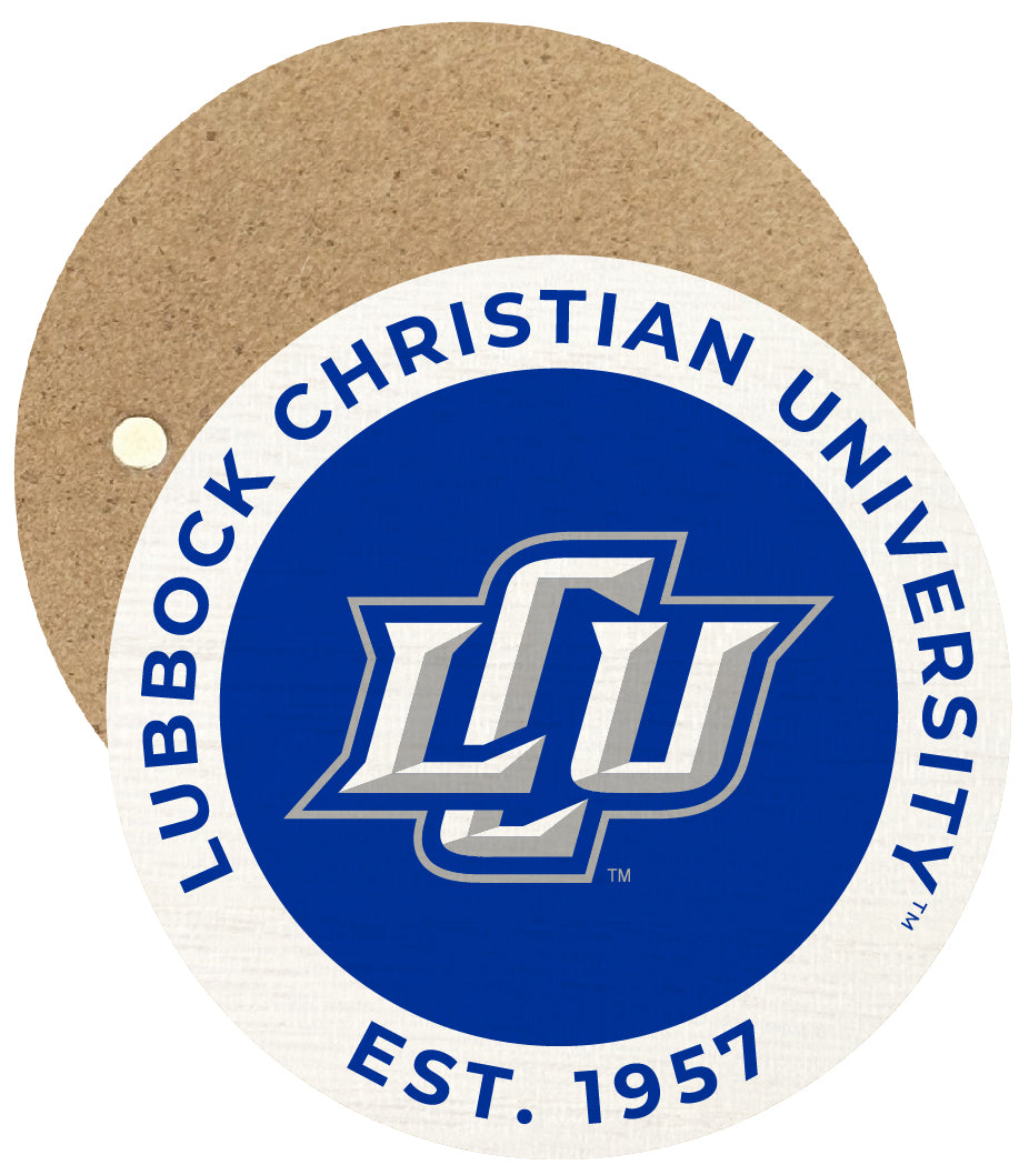 Lubbock Christian University Chaparral Round Wooden 2.5