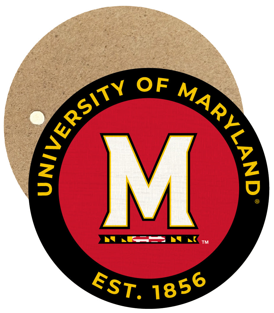 Maryland Terrapins Round Wooden 2.5