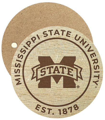 Mississippi State Bulldogs Engraved Round Wooden 2.5