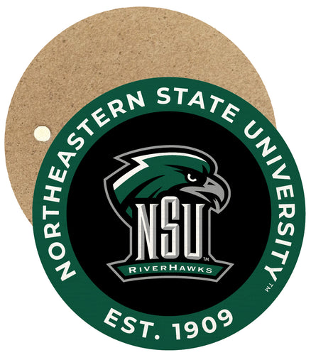 Northeastern State University Riverhawks Round Wooden 2.5