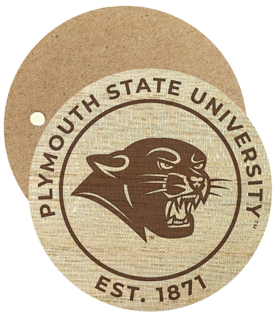 Plymouth State University Engraved Round Wooden 2.5