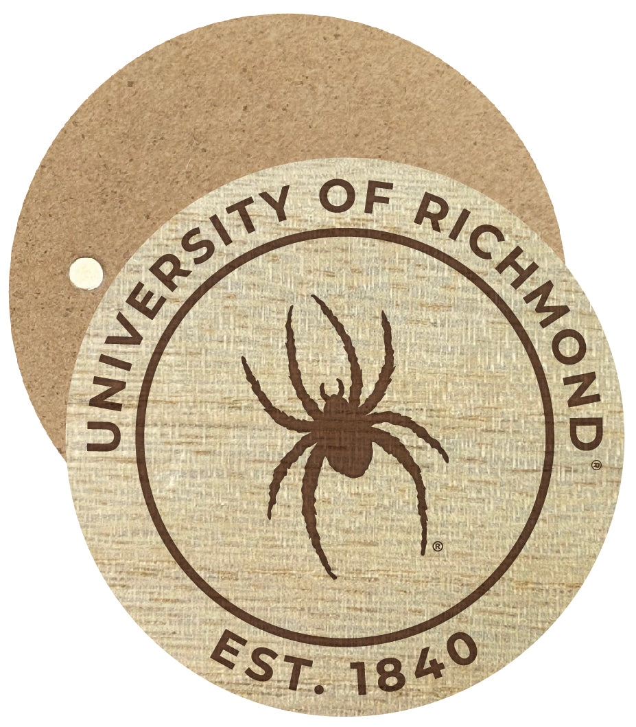 Richmond Spiders Engraved Round Wooden 2.5