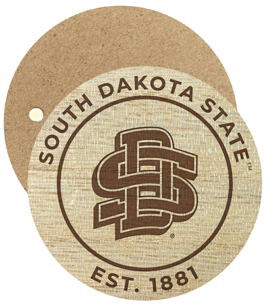 South Dakota State Jackrabbits Engraved Round Wooden 2.5