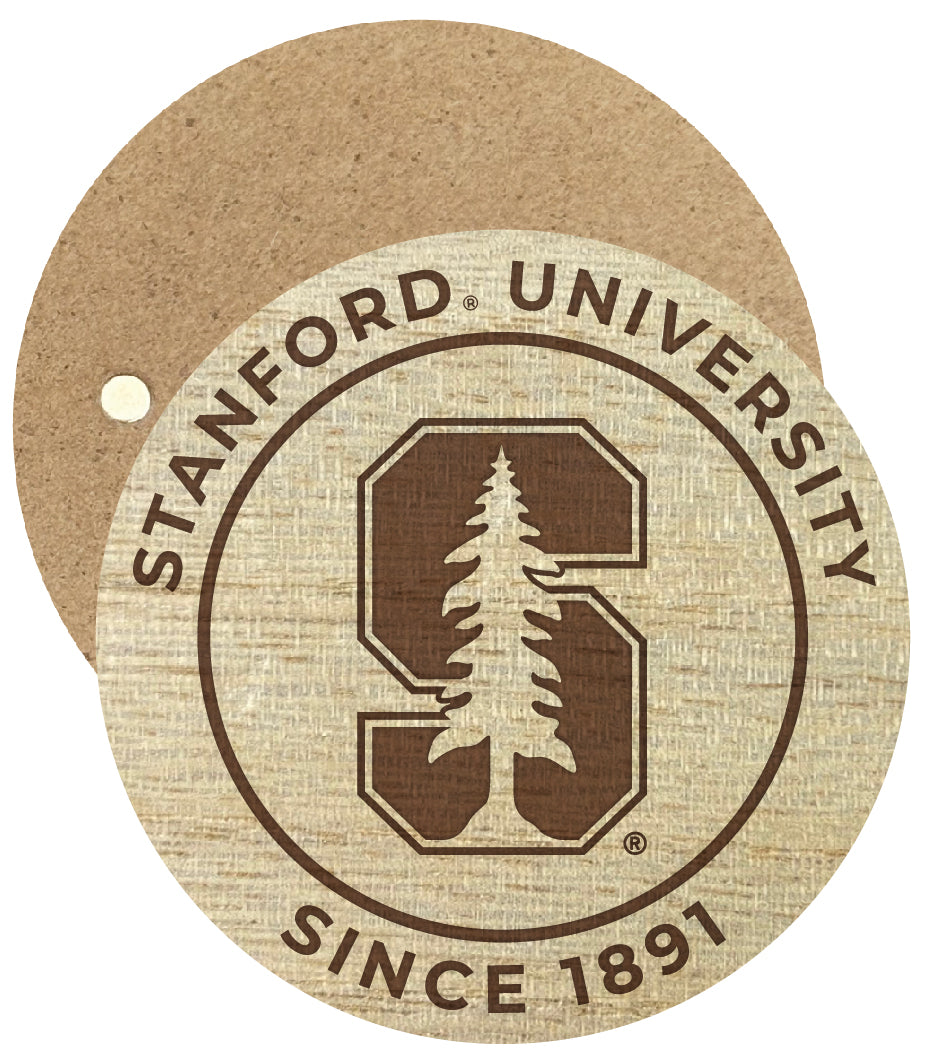 Stanford University Engraved Round Wooden 2.5