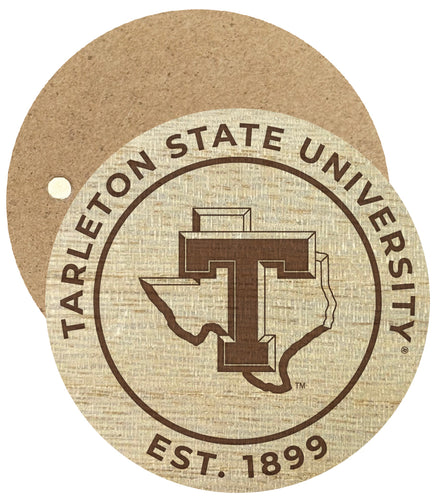 Tarleton State University Engraved Round Wooden 2.5