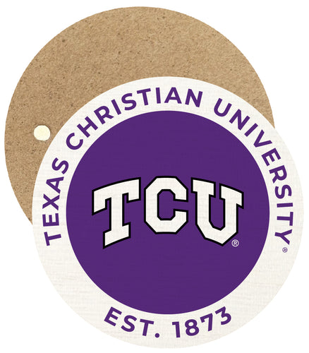 Texas Christian University Round Wooden 2.5