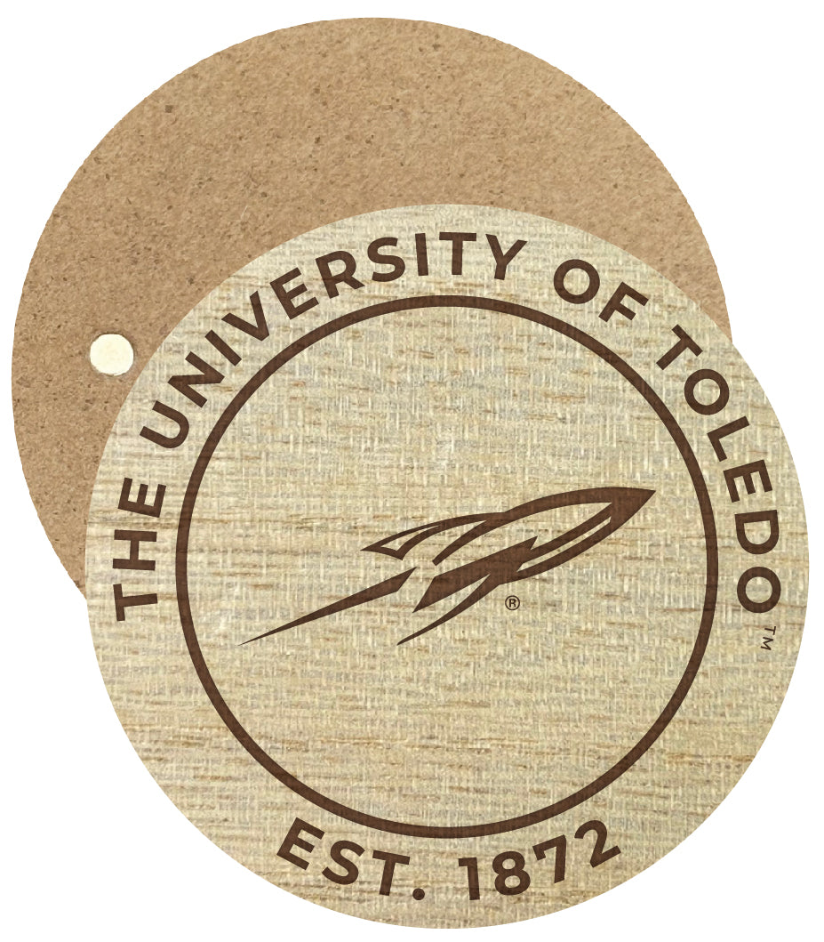 Toledo Rockets Engraved Round Wooden 2.5