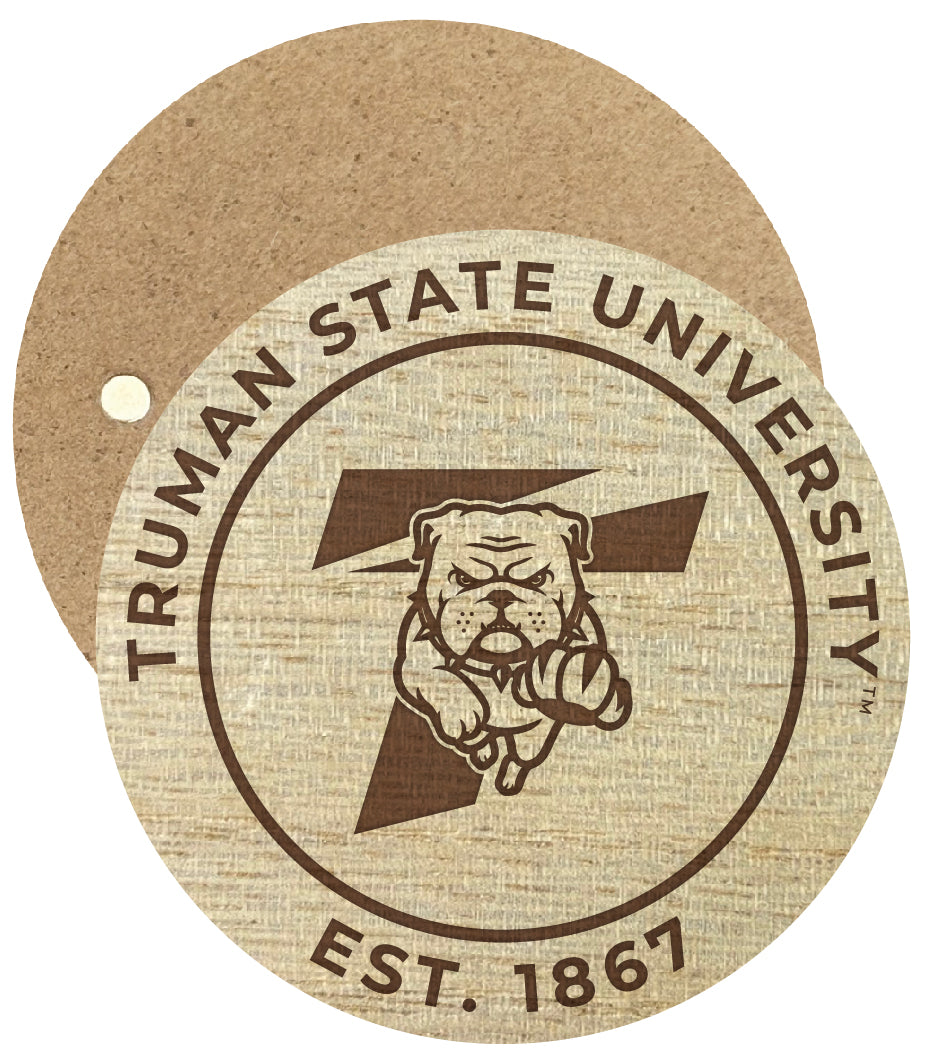 Truman State University Engraved Round Wooden 2.5