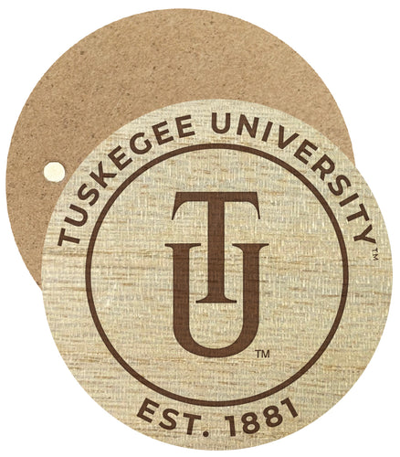 Tuskegee University Engraved Round Wooden 2.5