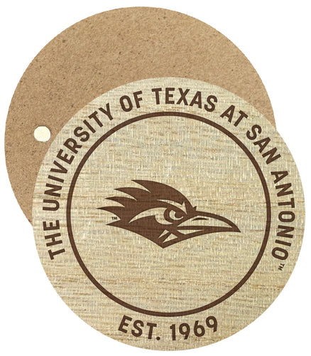 UTSA Road Runners Engraved Round Wooden 2.5