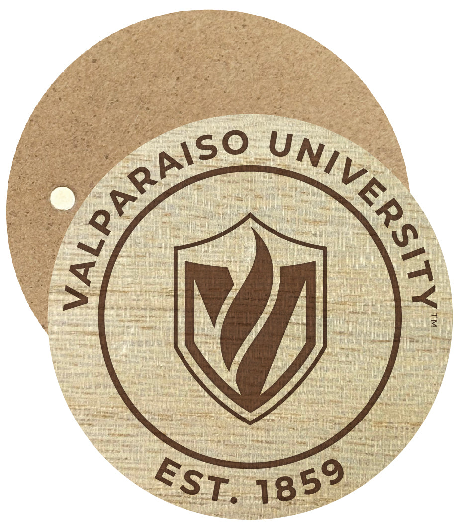 Valparaiso University Engraved Round Wooden 2.5