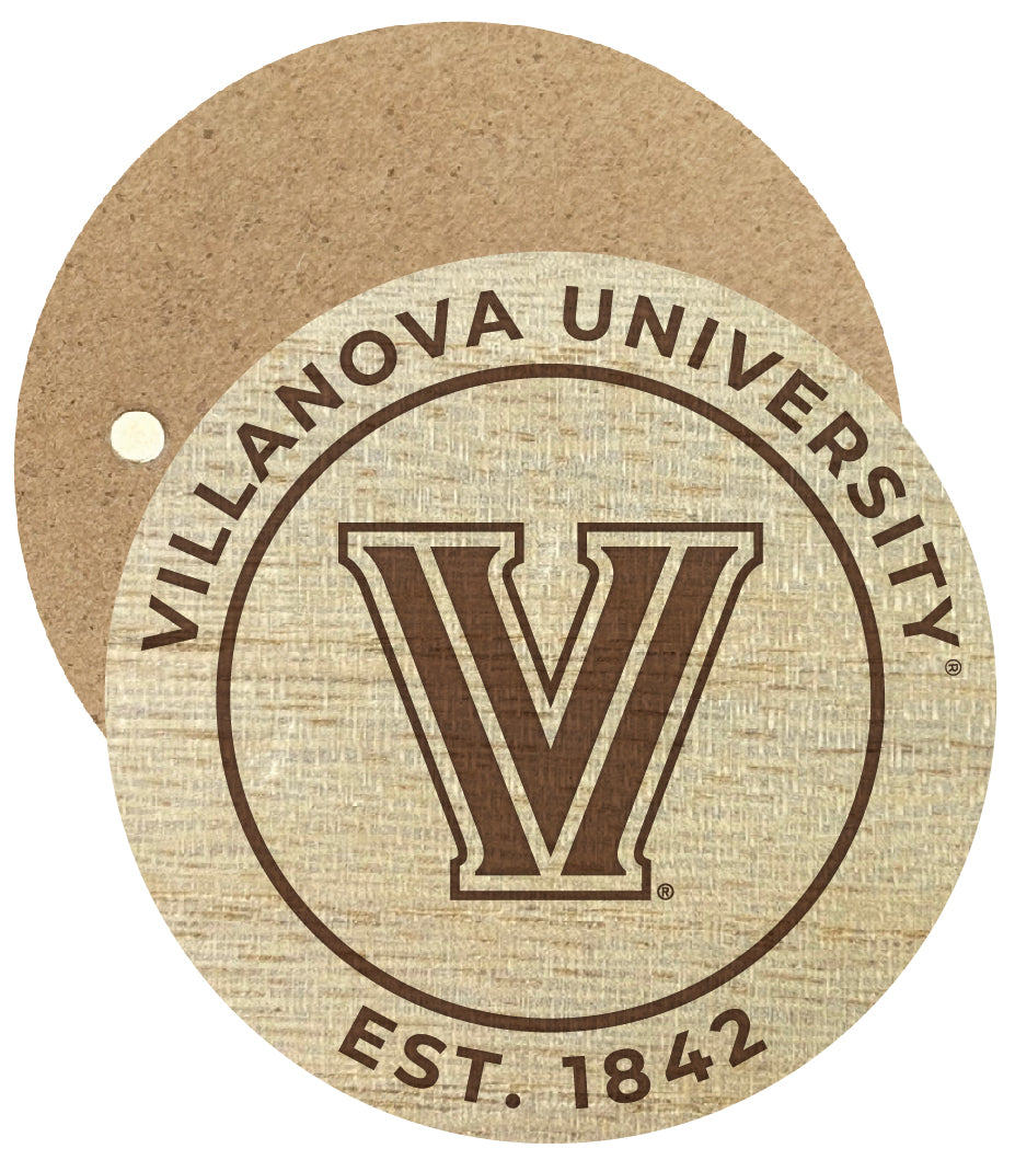 Villanova Wildcats Engraved Round Wooden 2.5