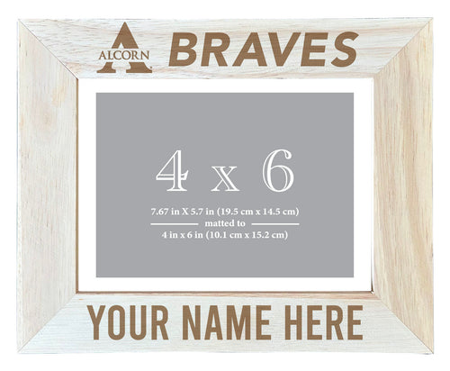 Alcorn State Braves Customizable Wooden Photo Frame Matted 4