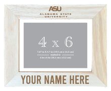 Load image into Gallery viewer, Alabama State University Customizable Wooden Photo Frame Matted 4&quot;x 6&quot; Officially Licensed Collegiate Product
