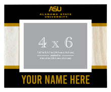 Load image into Gallery viewer, Alabama State University Customizable Wooden Photo Frame Matted 4&quot;x 6&quot; Officially Licensed Collegiate Product Printed
