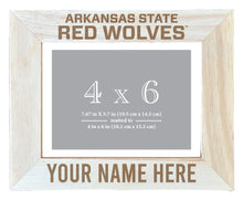 Load image into Gallery viewer, Arkansas State Customizable Wooden Photo Frame Matted 4&quot;x 6&quot; Officially Licensed Collegiate Product
