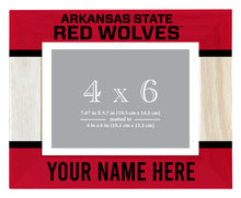 Load image into Gallery viewer, Arkansas State Customizable Wooden Photo Frame Matted 4&quot;x 6&quot; Officially Licensed Collegiate Product Printed
