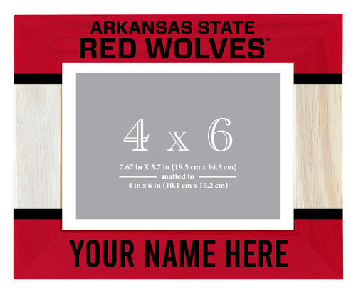 Arkansas State Customizable Wooden Photo Frame Matted 4