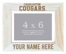 Load image into Gallery viewer, College of Charleston Customizable Wooden Photo Frame Matted 4&quot;x 6&quot; Officially Licensed Collegiate Product Engraved
