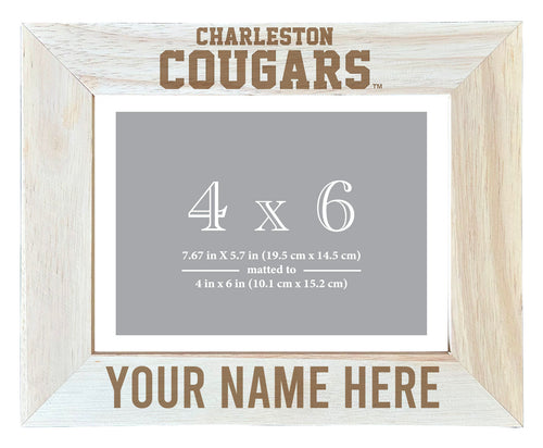 College of Charleston Customizable Wooden Photo Frame Matted 4