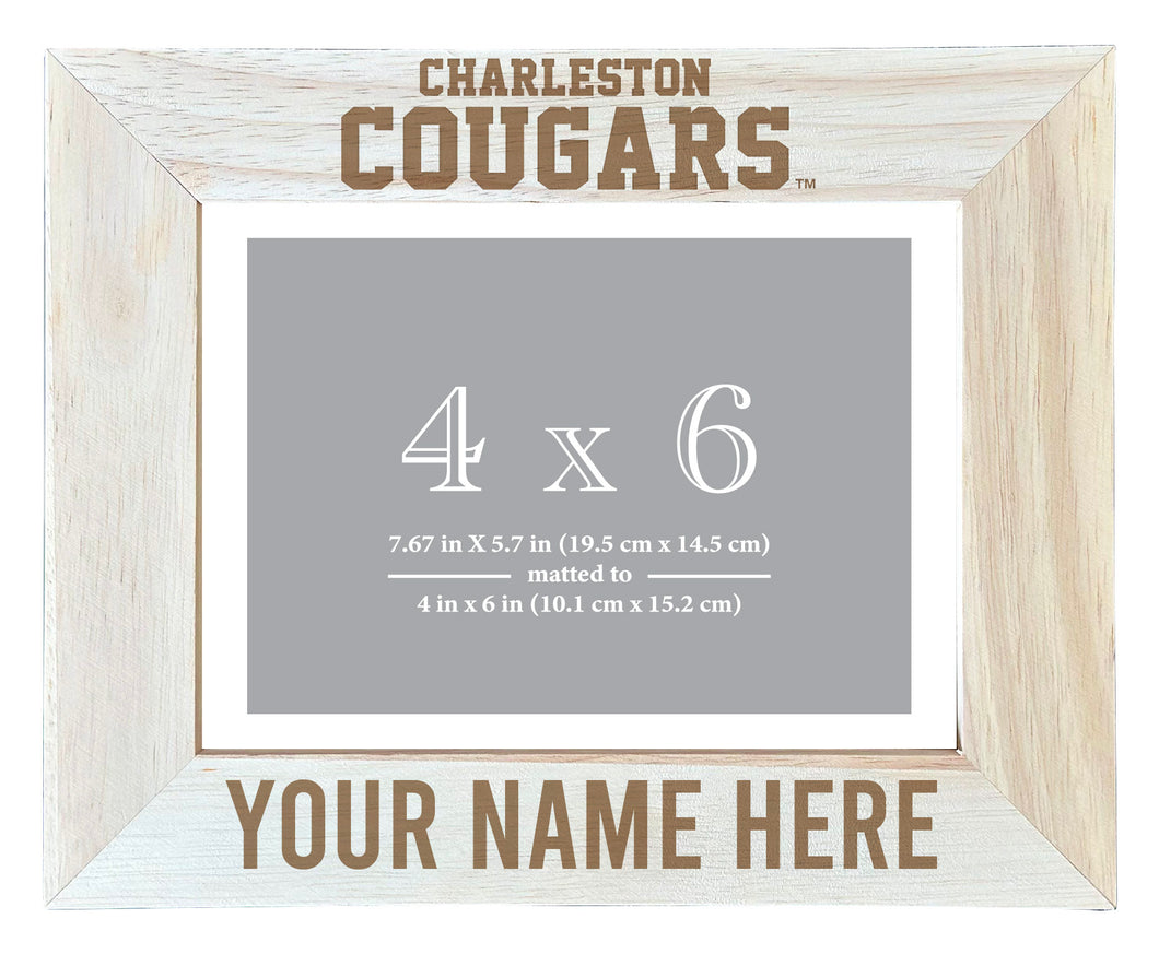 College of Charleston Customizable Wooden Photo Frame Matted 4