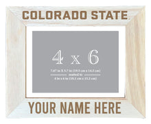 Load image into Gallery viewer, Colorado State Rams Customizable Wooden Photo Frame Matted 4&quot;x 6&quot; Officially Licensed Collegiate Product Engraved
