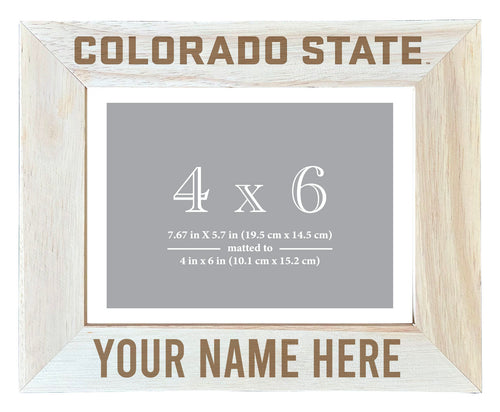 Colorado State Rams Customizable Wooden Photo Frame Matted 4