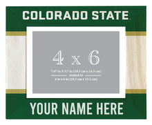 Load image into Gallery viewer, Colorado State Rams Customizable Wooden Photo Frame Matted 4&quot;x 6&quot; Officially Licensed Collegiate Product
