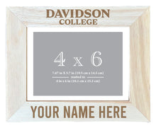 Load image into Gallery viewer, Davidson College Customizable Wooden Photo Frame Matted 4&quot;x 6&quot; Officially Licensed Collegiate Product
