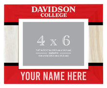 Load image into Gallery viewer, Davidson College Customizable Wooden Photo Frame Matted 4&quot;x 6&quot; Officially Licensed Collegiate Product Printed
