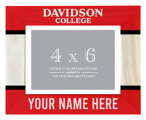 Davidson College Customizable Wooden Photo Frame Matted 4