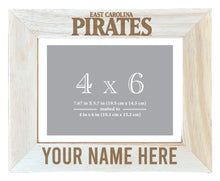 Load image into Gallery viewer, East Carolina Pirates Customizable Wooden Photo Frame Matted 4&quot;x 6&quot; Officially Licensed Collegiate Product Engraved
