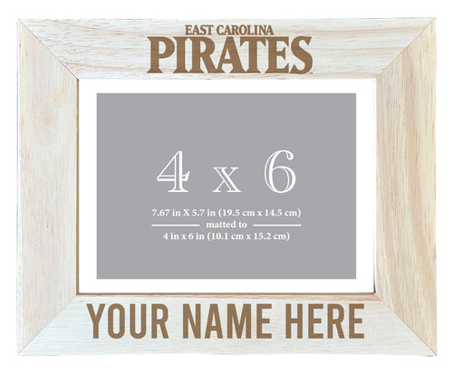 East Carolina Pirates Customizable Wooden Photo Frame Matted 4