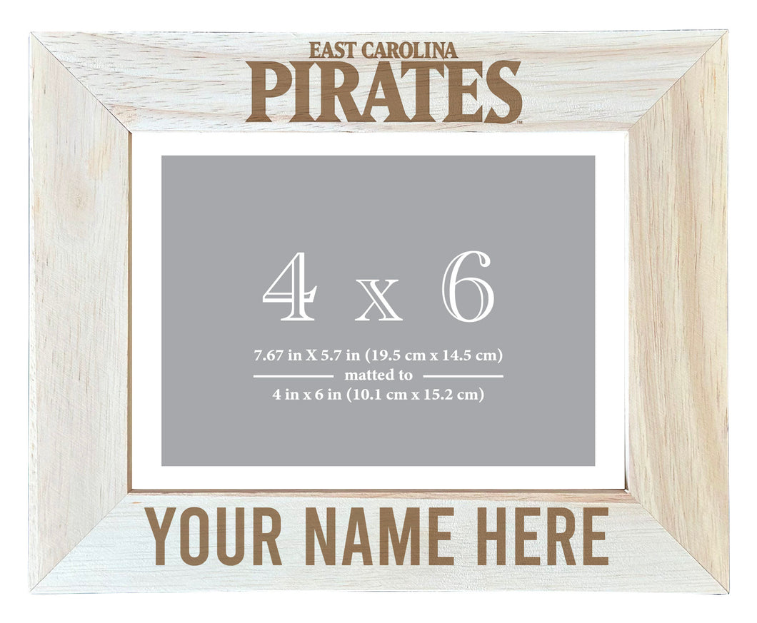 East Carolina Pirates Customizable Wooden Photo Frame Matted 4