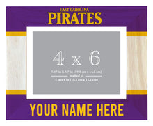 Load image into Gallery viewer, East Carolina Pirates Customizable Wooden Photo Frame Matted 4&quot;x 6&quot; Officially Licensed Collegiate Product
