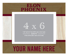 Load image into Gallery viewer, Elon University Customizable Wooden Photo Frame Matted 4&quot;x 6&quot; Officially Licensed Collegiate Product Printed
