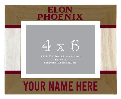 Elon University Customizable Wooden Photo Frame Matted 4