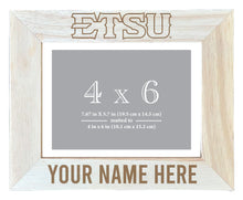 Load image into Gallery viewer, East Tennessee State University Customizable Wooden Photo Frame Matted 4&quot;x 6&quot; Officially Licensed Collegiate Product
